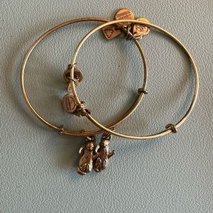 Alex and Ani Side by Side Otters (set of 2)